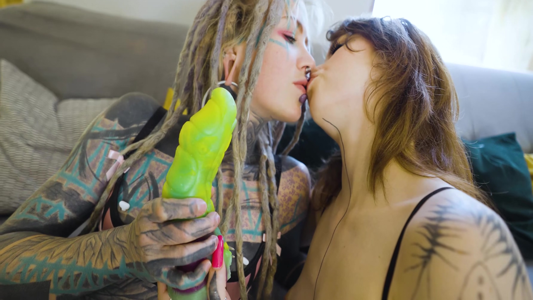 Punk Chicks Tattooed Cock Swap Pov With Lily Lu And Eden Ivy
