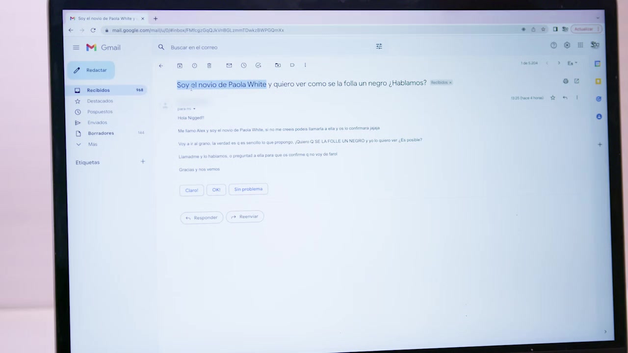 Hi, I'm Paola White's BF and I want to see her fucking a black